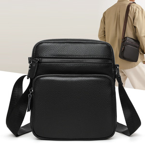 Bolso Bandolera de Cuero PU, Bolsos de Mensajero de Cuero para Tablet de 9.7 Pulgadas, Bolso Cruzado de Cuero para Hombre - Product Image 4