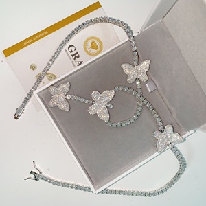 Collar de Cadena de Tenis con Diseño de Mariposa y Moissanita, Plata de Ley 925, Estilo Hip Hop, Regalo para Mamá - Product Image 5