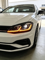 Nouveaux phares 12V Golf 7, clignotants dynamiques 7.5 pour Golf Mk7, LED DRL, projecteur à double faisceau, 2013-2016