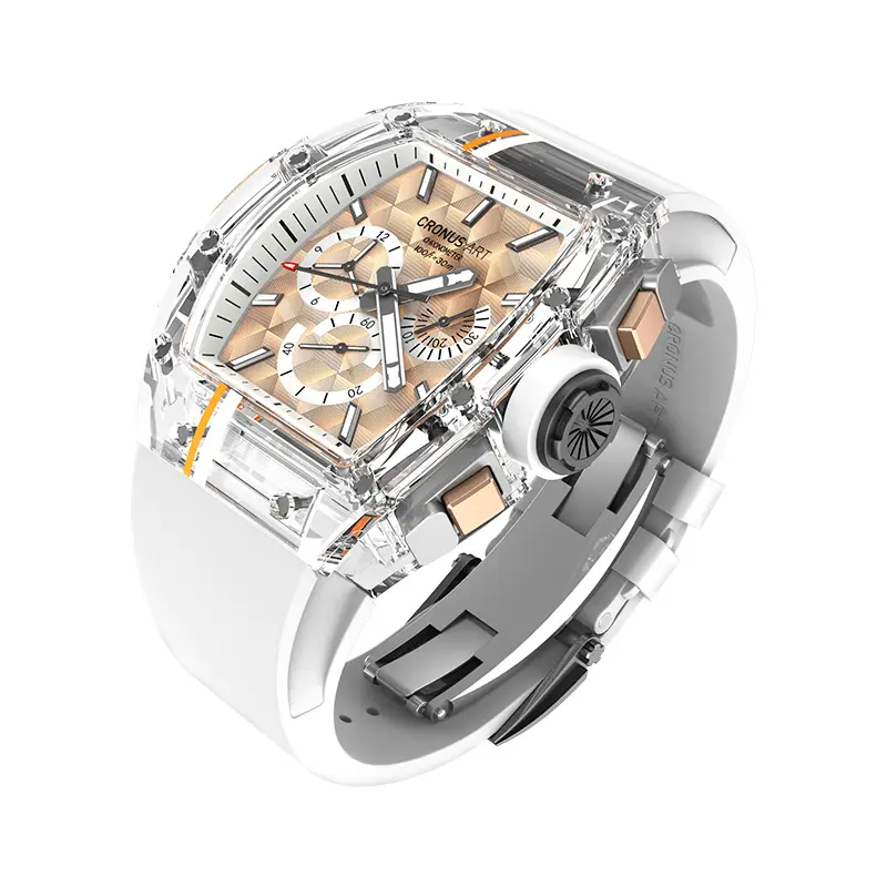 EDM/OEM jam tangan kerangka kristal safir mekanik kualitas terbaik pabrik RM jam tangan kerangka kristal safir gerakan terintegrasi