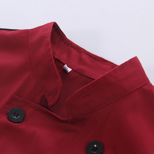 2024 manches courtes mode Chef uniforme élastique coton noir Chef veste logo personnaliser Chef vêtements - Product Image 6