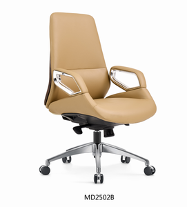 Silla de Oficina Ergonómica de Cuero Ajustable de Estilo Ejecutivo Moderno al Mejor Precio, con Marco de Acero Inoxidable, Giratoria y Resistente - Product Image 3