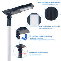 Lampe solaire de rue tout-en-un Xiuben 1000W, étanche, intelligente, à LED, alimentée par l'énergie solaire, pour route, jardin, parking