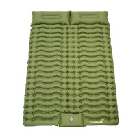 Matelas Gonflable à Pompe à Pied Plus Large Plus Épais Plus Long Léger 9 cm d'Épaisseur Tapis de Couchage Double en TPU pour Extérieur Tapis de Camping