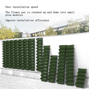 Naturix กระถางต้นไม้พลาสติกติดผนังสีเขียวแนวตั้งที่จดสิทธิบัตรแล้วพร้อมระบบชลประทาน - Product Image 4