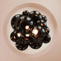Lustre de restaurant de fruits de raisin italien Choisissez escalier vide Designer Club Villa Hotel Lustre suspendu en verre de raisin Lumière