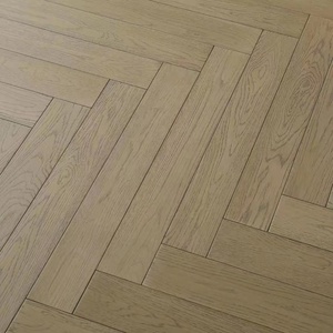 Suelo de madera dura de roble blanco sólido con textura de troncos enteros Suelo de madera de espiga de <span class=keywords><strong>parquet</strong></span> cepillado de grano de madera transparente - Product Image 2