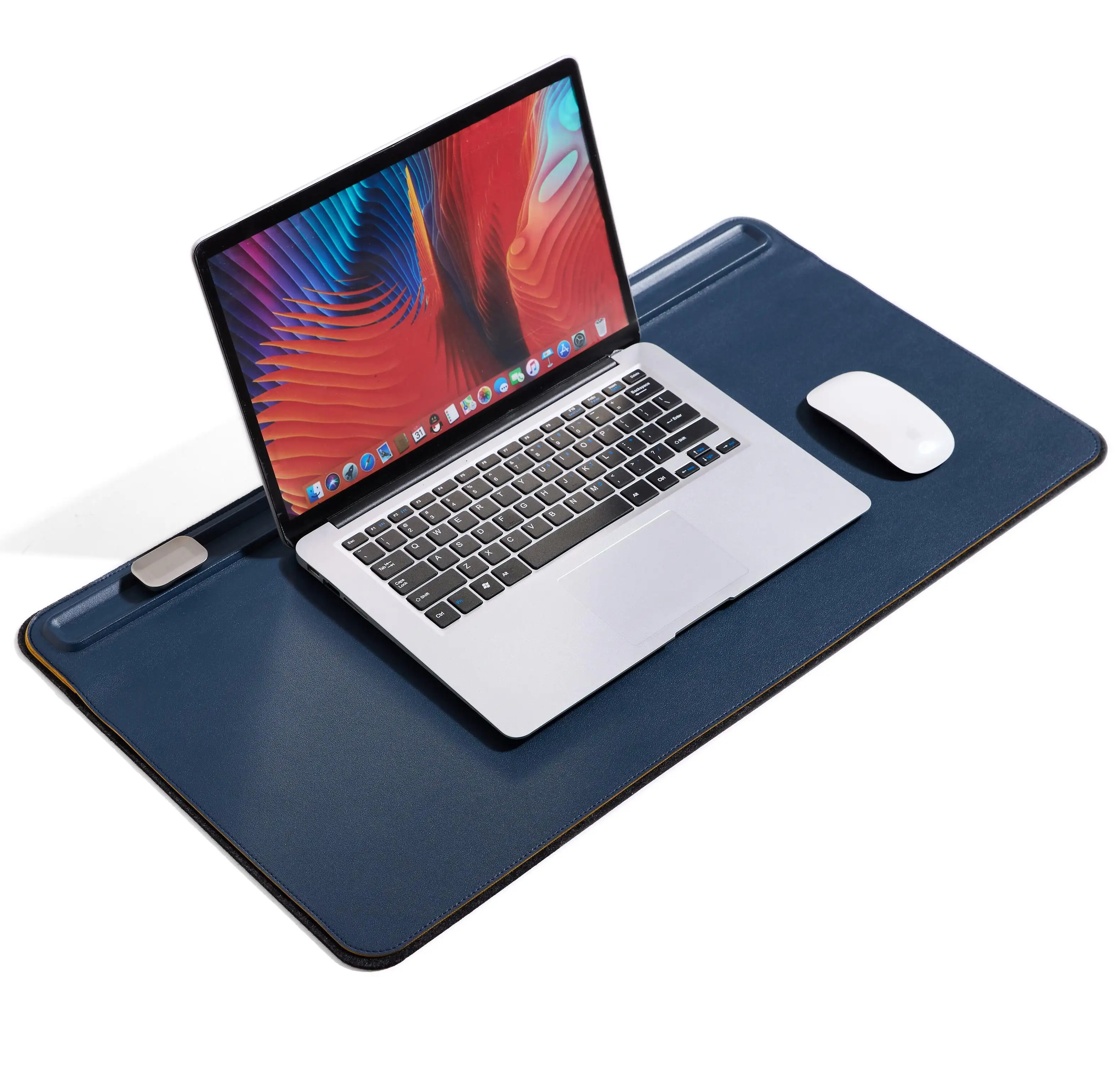 Removable double office leather felt desk mat custom mouse pad factory price table mat