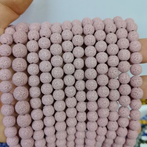 Perles rondes en pierre de lave volcanique multicolores en gros 2026, 6 mm, 8 mm, 10 mm, pour la fabrication de bijoux - Product Image 2