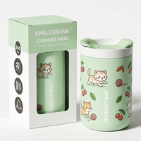 Mug à café en acier inoxydable 304 à double paroi avec logo personnalisé, 270 ml, gobelet isotherme de voyage avec couvercle amovible