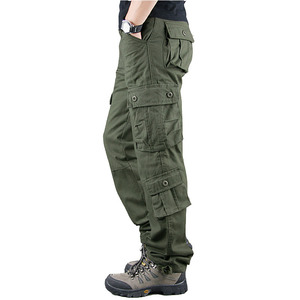 Men's 100%Cotton Canvas Casual Pants <strong>Combat</strong> Pockets Worker Cargo Pant <strong>Trousers</strong> for Hiking Hunting Multi Working Man - Product Image 4