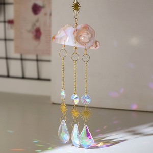 Cristalli all'ingrosso cherry agate cloud sun catcher healing stone campanelli eolici in <span class=keywords><strong>cristallo</strong></span> di quarzo - Product Image 2