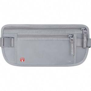 Free Sample RFID Blocking Slim Passport Holder Waist <b>Wallet</b> Money Belt for <b>Travel</b> - Product Image 6