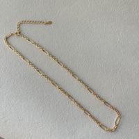 Collier ras du cou vintage en argent sterling 925 doré, chaîne en argent maille trombone, pour femme, tendance, résistant à l'eau et inaltérable