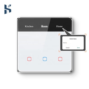 Interruptor de Pared con Pantalla LED y Control Remoto WiFi, Dispositivo Inteligente para el Hogar Tuya, Interruptor de Luz Táctil de Vidrio, Compatible con <span class=keywords><strong>Alexa</strong></span> y Google - Product Image 1
