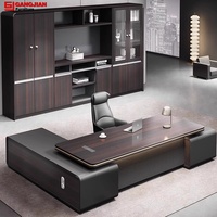 Bureau de direction en forme de L, bureau de luxe, table de bureau et chaise, mobilier de bureau, ensemble de bureau commercial
