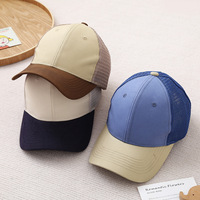 Gorra Trucker de Malla Personalizada para Niños, Estilo Coreano, Transpirable, de 6 Paneles, Estructurada, con Bordado 3D y Hebilla Metálica para Niños