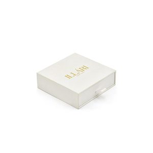 Caja de Embalaje de Joyería de Lujo al por Mayor, Caja de Regalo de Cartón Rígido con Cajón Deslizante y Logotipo Personalizado para Juego de Collar, Anillo y Pulsera - Product Image 1