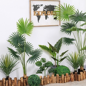 Grand Bonsaï Décoration Salon Plancher Areca <span class=keywords><strong>Palmier</strong></span> Faux Arbre Faux Pot Simulation Plante Verte Ornements Simulation Ventilateur <span class=keywords><strong>Palmier</strong></span> - Product Image 5