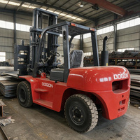 Nouveau chariot élévateur diesel robuste de 7 tonnes certifié CE, moteur haute capacité, manutention de conteneurs en acier pour entrepôt et commerce de détail