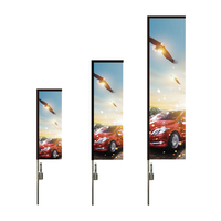 Drapeau de concession automobile professionnel personnalisé avec logo, résistant aux UV, en polyester imperméable et robuste pour salon automobile