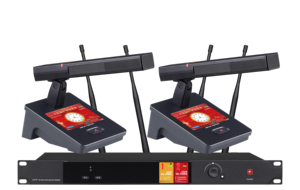 Sistema de Micrófono Inalámbrico de 2 Canales, Micrófono de Mano con Batería AA, Conector XLR, Pantalla OLED, Alcance de 200M, para KTV, Karaoke, Transmisión en Vivo - Product Image 6