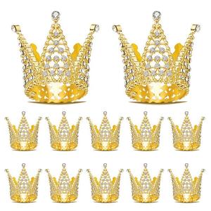 Tiara Dorada Económica para Decoración <span class=keywords><strong>de</strong></span> Pasteles, Corona Pequeña <span class=keywords><strong>de</strong></span> Diamantes <span class=keywords><strong>de</strong></span> Imitación para Fiestas <span class=keywords><strong>de</strong></span> Cumpleaños <span class=keywords><strong>de</strong></span> Bebés, Decoración <span class=keywords><strong>de</strong></span> Repostería y <span class=keywords><strong>Flores</strong></span> - Product Image 1