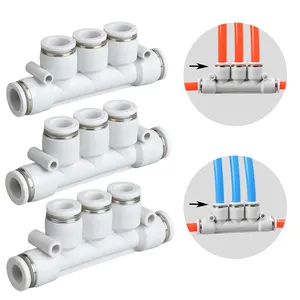 PK gleich /PKG Verringerung Luft Kunststoff 3 Weg-Gehrstecker-Vereinigung 10 MM pneumatisches Schnellrohr-Schiebeinbau 8 mm Schlauch-Anlage Anschluss-Adapter