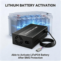 Chargeur rapide de batterie au phosphate de fer et de lithium 14.6V 30A pour batterie LiFePO4 12V 12.8V 100AH avec protection contre les surintensités et les surtensions
