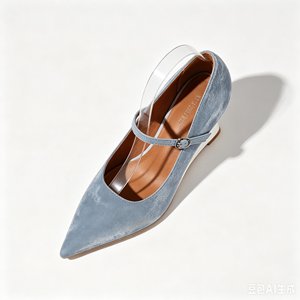 Spitze Samt-Mary-Jane-Pumps mit Keilabsatz für Damen, Atmungsaktiv, Rutschfest, Verstellbarer Riemen mit Schnalle, Hochzeitsschuhe - Product Image 5