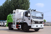 Camion à ordures de cuisine Dongfeng Furika 8CBM, camion de collecte des déchets alimentaires, camion compacteur hydraulique de déchets alimentaires