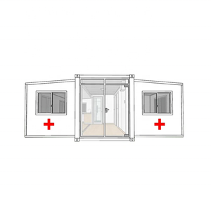 Modèle d'<span class=keywords><strong>extension</strong></span> de luxe deux chambres à coucher pièce de conteneur structure d'emballage plate extensible maison miniature préfabriquée - Product Image 5