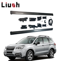 Kit langkah kaki otomatis lipat mobil, paduan alumunium hitam papan lari otomatis penggunaan listrik untuk Subaru Forester SJ