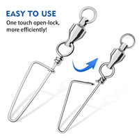 Connecteur de pêche à la traîne à grande vitesse Coastlock Snap roulement à billes de pêche émerillons en acier inoxydable accessoires de pêche Clip