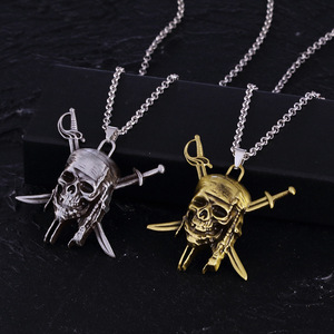 สร้อยคอจี้กระโหลกกระจอก SKL05โจรสลัดคาริบเบียนของขวัญเครื่องประดับ - Product Image 1