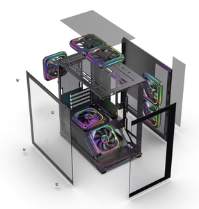 Pcooling Micro ATX Gaming-Computergehäuse Schwarzes <span class=keywords><strong>PC</strong></span>-Gehäuse Desktop-Gehäuse Computer-Zubehör Computergehäuse & -Towers - Product Image 4