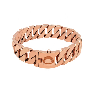 Collar de Bulldog de acero inoxidable de 32MM con cadena cubana, suministros para mascotas leales - Product Image 5