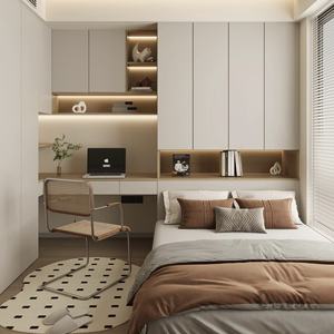 Renovación de Habitación Infantil Personalizada para Toda la Casa, Dormitorio Estudio con Cama Tatami y Armario de Madera - Product Image 2