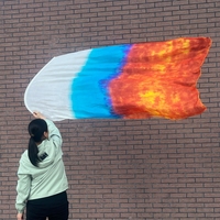 Drapeaux en voile de soie pour la danse prophétique et la louange, bannières fluides pour le ministère, tiges flexibles pour drapeaux