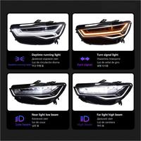 Pour Audi A6 C7 Modèle 2016-2018, Ensemble de Phares 12V Améliorés avec Feux de Jour LED Séquentiels et Clignotants