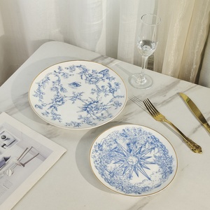 New Product European Luxury Star Pattern Bone China 4pcs Plate <b>Set</b> - Product Image 6