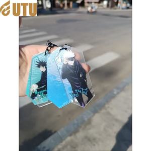 Lindo llavero con forma de gato versión Q, cadena colgante, mochila escolar, regalo colgante-F - Product Image 4