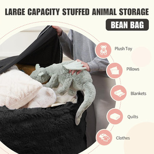 โซฟาเบดทรงถุงถั่วสำหรับการค้าต่างประเทศ ฟองน้ำความหนาแน่นสูง ผ้าหุ้มบีบอัดได้ ที่นั่งเดี่ยว ดีไซน์ทันสมัย เรียบง่าย ไม่มีโครง ไม่มีผ้าคลุม - Product Image 4