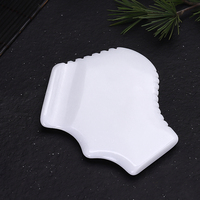Outil de massage facial Gua Sha en pierre de jade blanche amincissant le produit de massage de temps