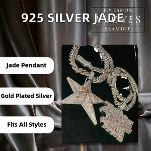 Collar con Colgante de Jade Bestia Divina Chapado en Oro de Plata 925 para Niños y Mujeres, Regalo Retro - Product Image 2