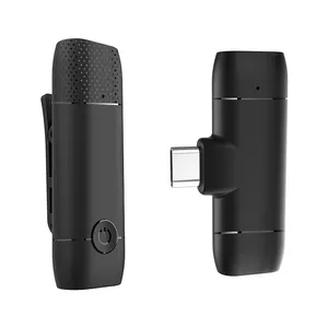 Mikrofon Kondesor Lavalier Portabel Mini, Mikrofon Klip Ikat Lavalier untuk Studio Audio Berkabel Mik untuk PC Laptop