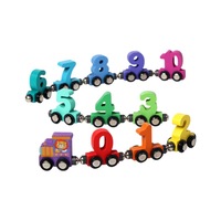 Treno Digitale per Bambini con Animali, Blocchi da Costruzione, Dinosauro in Legno, Auto Magnetica con Numeri, Giocattolo Educativo per Bambini