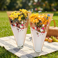 Film d'emballage pour fleurs Eudeco biodégradable et imperméable en papier kraft + BOPP, support de bouquet, collier de protection, manchons d'emballage