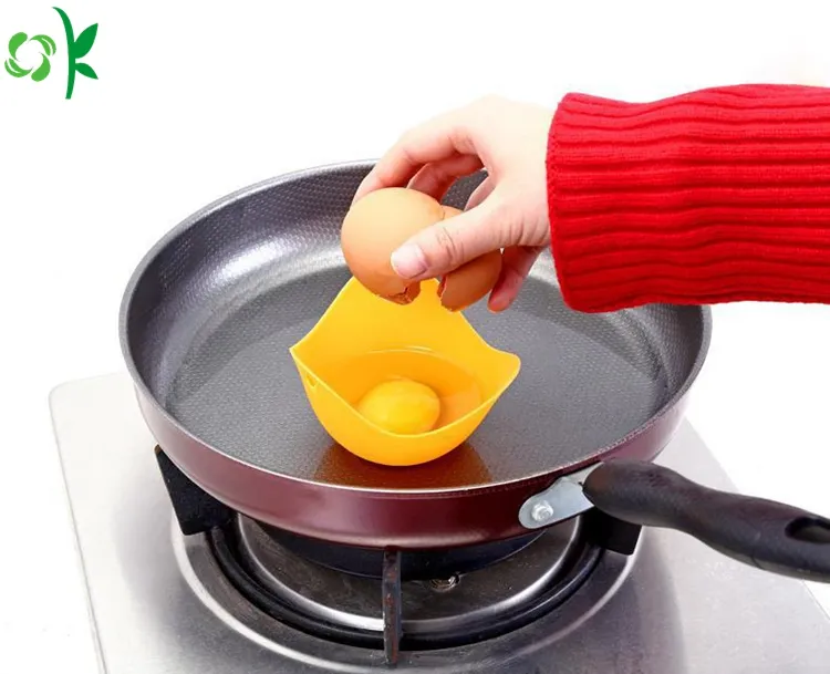 OKSILICONE-Tazas de silicona resistentes a altas temperaturas para escalfar huevos, con soportes de anillo, reutilizables para alimentos horneados, herramientas de vaporizador de huevos