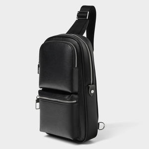 Borsa a tracolla personalizzata nera in pelle vegana a tracolla borsa da <span class=keywords><strong>uomo</strong></span> a tracolla - Product Image 1